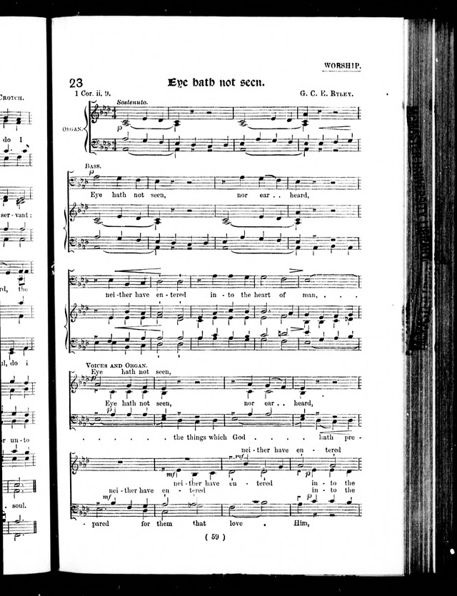 The Baptist Church Hymnal chants and anthems with music 23. Eye hath