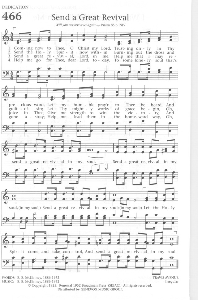 Baptist Hymnal 1991 466. Coming now to Thee, O Christ my Lord