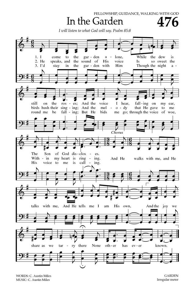 in the garden hymn printable That are Impertinent Roy Blog