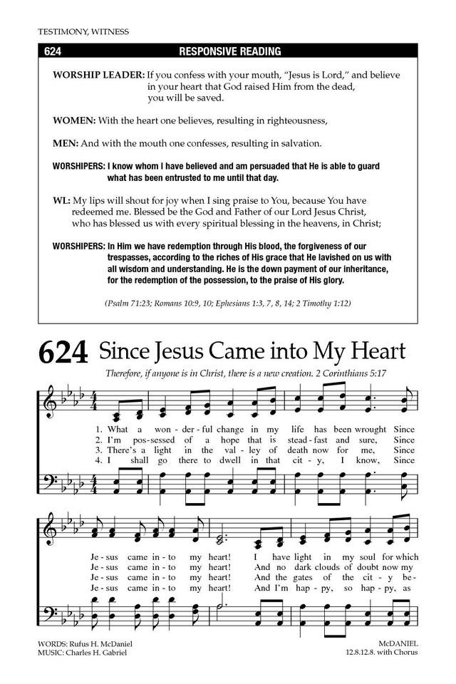 Since Jesus Came into My Heart