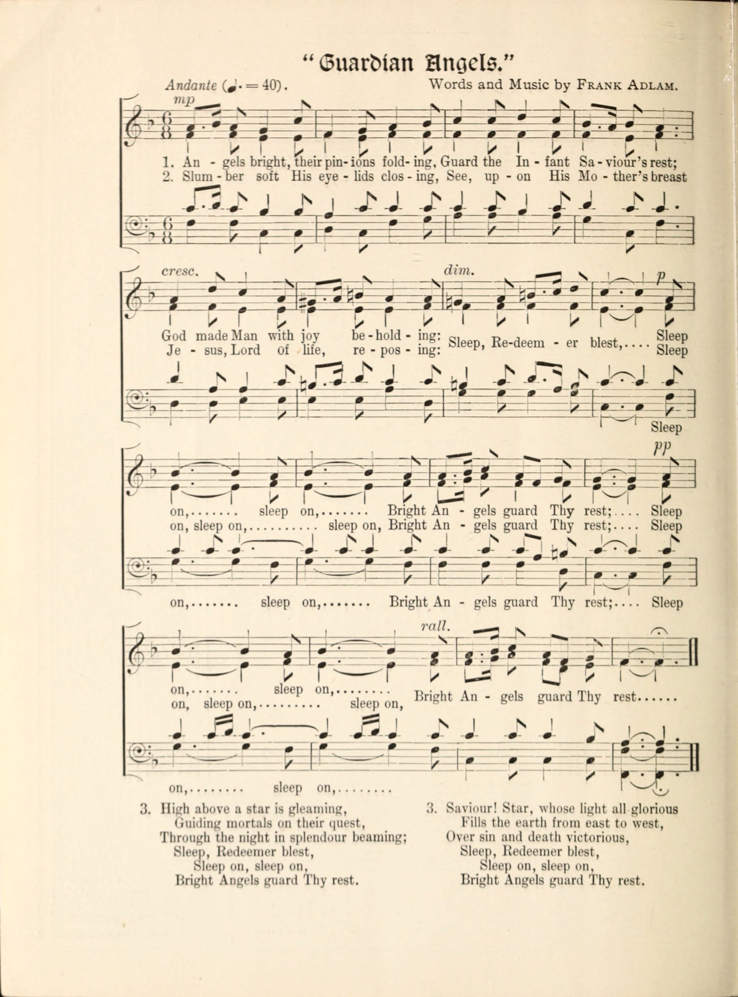 The Babe of Bethlehem a Christmas Carol Service No. 10 page 1