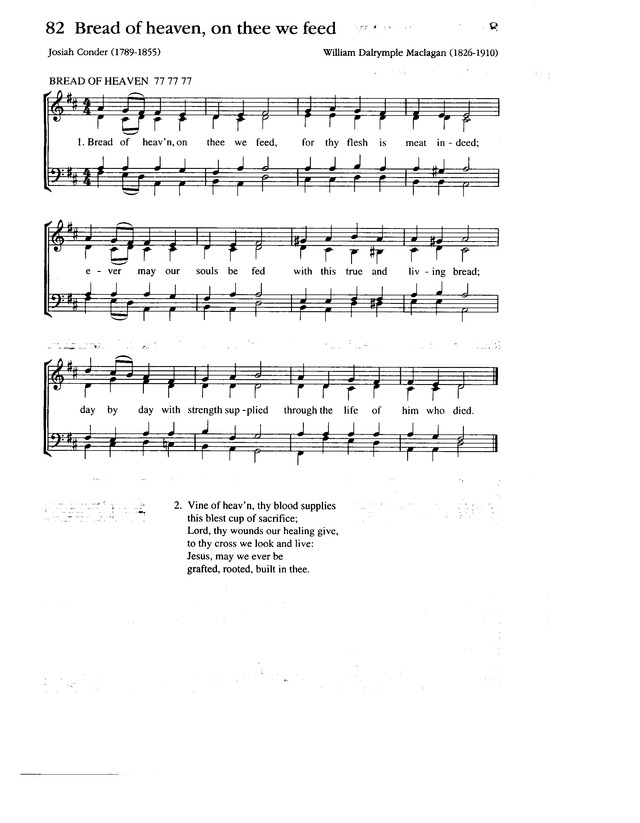 Complete Anglican Hymns Old and New 82. Bread of heaven, on thee we feed