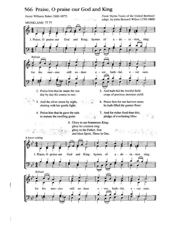 Complete Anglican Hymns Old and New 566. Praise, O praise
