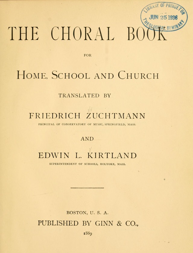 The Choral Book for home, school and Church page 6