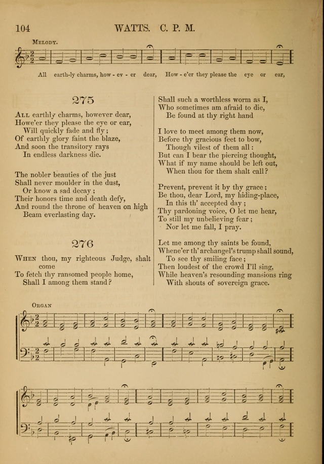 Church ChoralBook containing tunes and hymns for congregational singing, and adapted to choirs