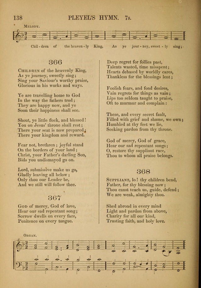 Church ChoralBook containing tunes and hymns for congregational singing, and adapted to choirs