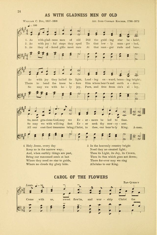 Christmas Carols and Hymns for school and choir page 24