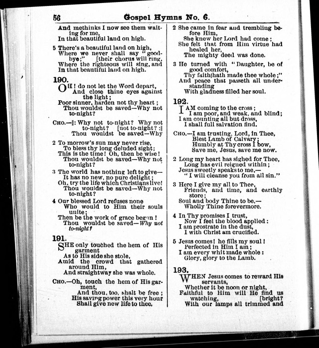 Christian Endeavor Edition of Gospel Hymns No. 6 Canadian ed. (words