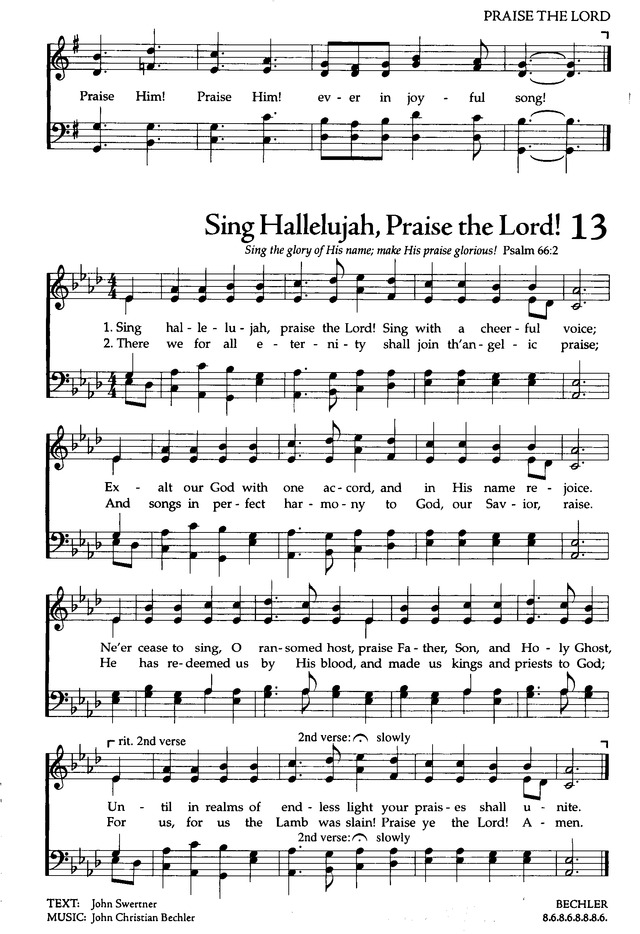 Sing Hallelujah, Praise the Lord!