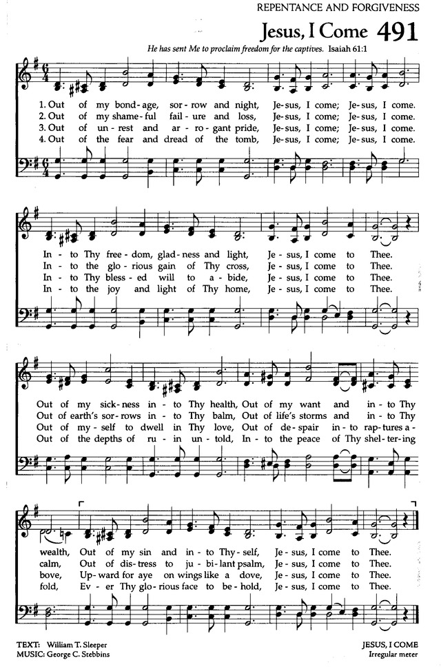 The Celebration Hymnal songs and hymns for worship 491. Out of my