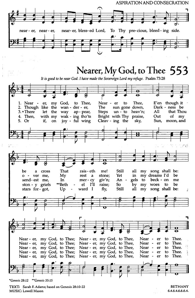 The Celebration Hymnal songs and hymns for worship 553. Nearer, my God