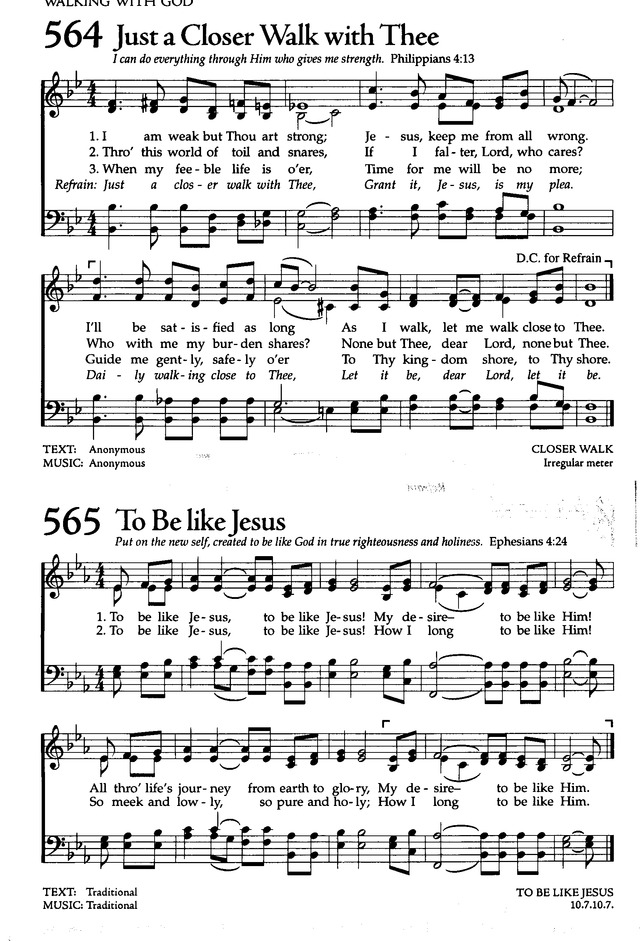 The Celebration Hymnal songs and hymns for worship 565. To be like
