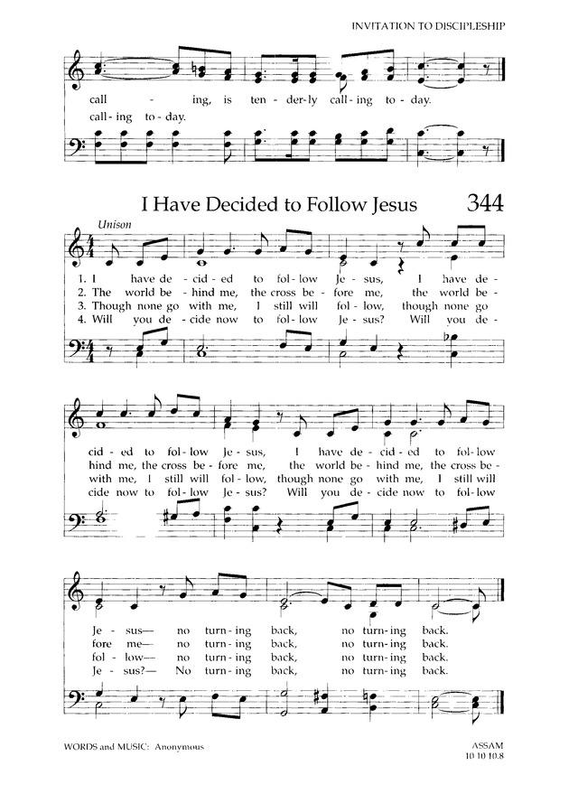 Chalice Hymnal 343. Jesus is tenderly calling thee home