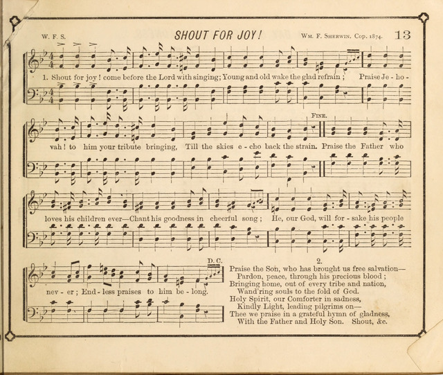 Calvary Songs 13. Shout for joy! come before the Lord with singing