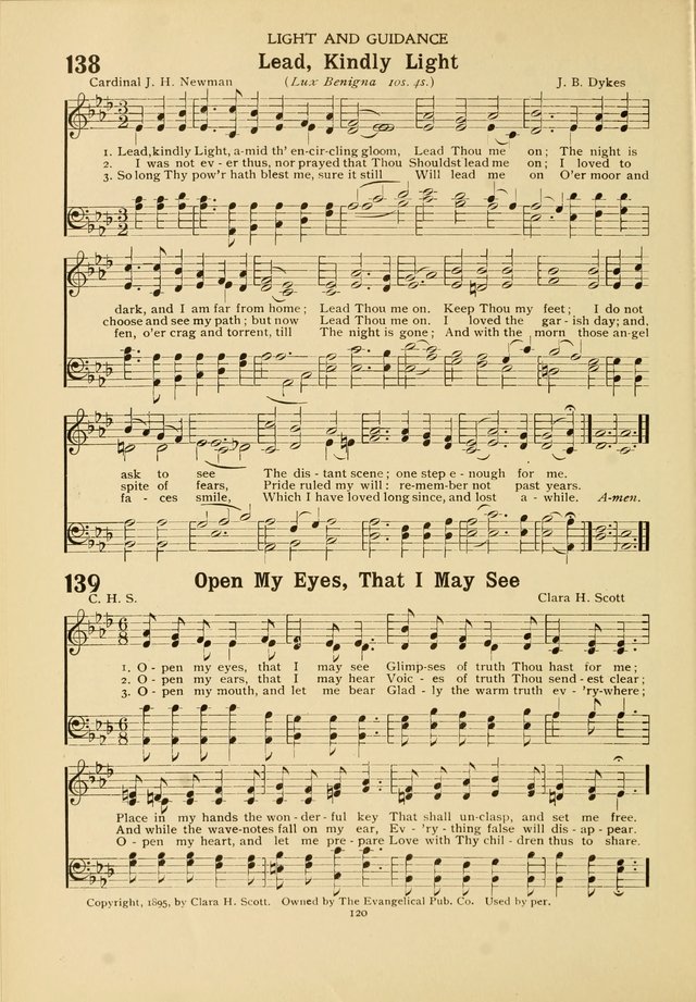 The Church School Hymnal 138. Lead, kindly Light, amid th'encircling