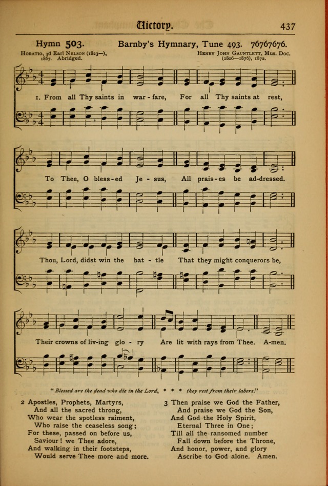 Barnby's Hymnary, Tune 493