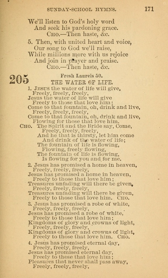 The Eclectic Sabbath School Hymn Book 205. Jesus the water of life will