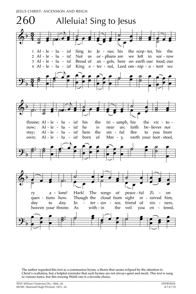 Alleluia! Sing to Jesus