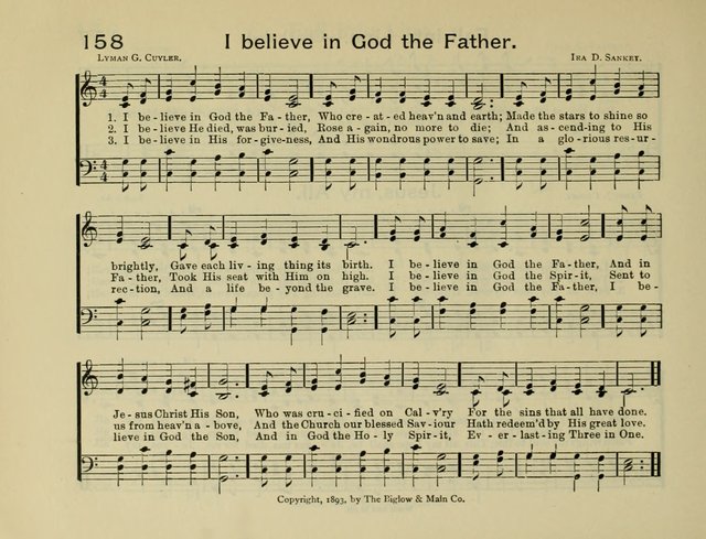 Gems of Song for the Sunday School 158. I believe in God the Father