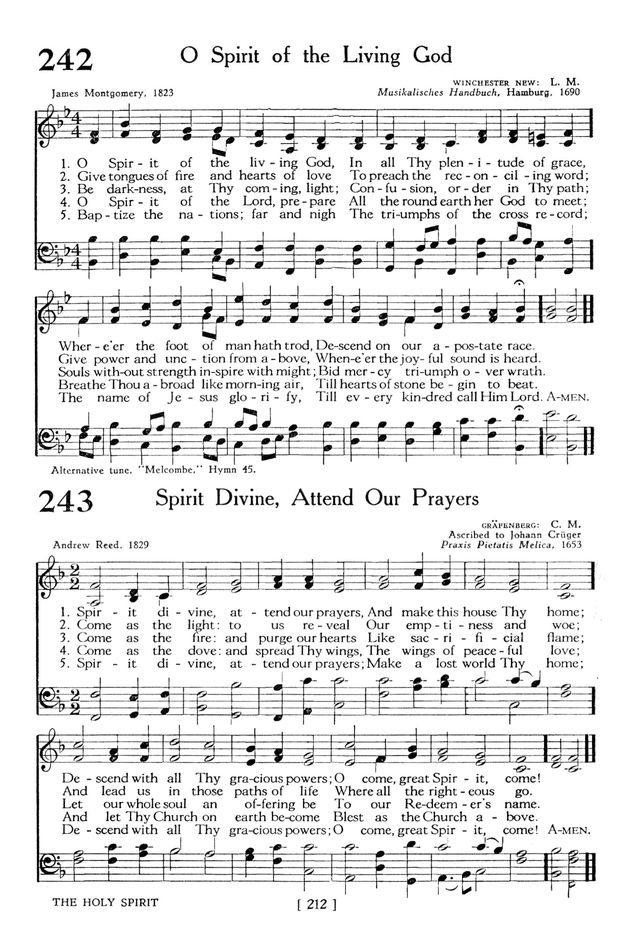 The Hymnbook 242. O Spirit of the living God