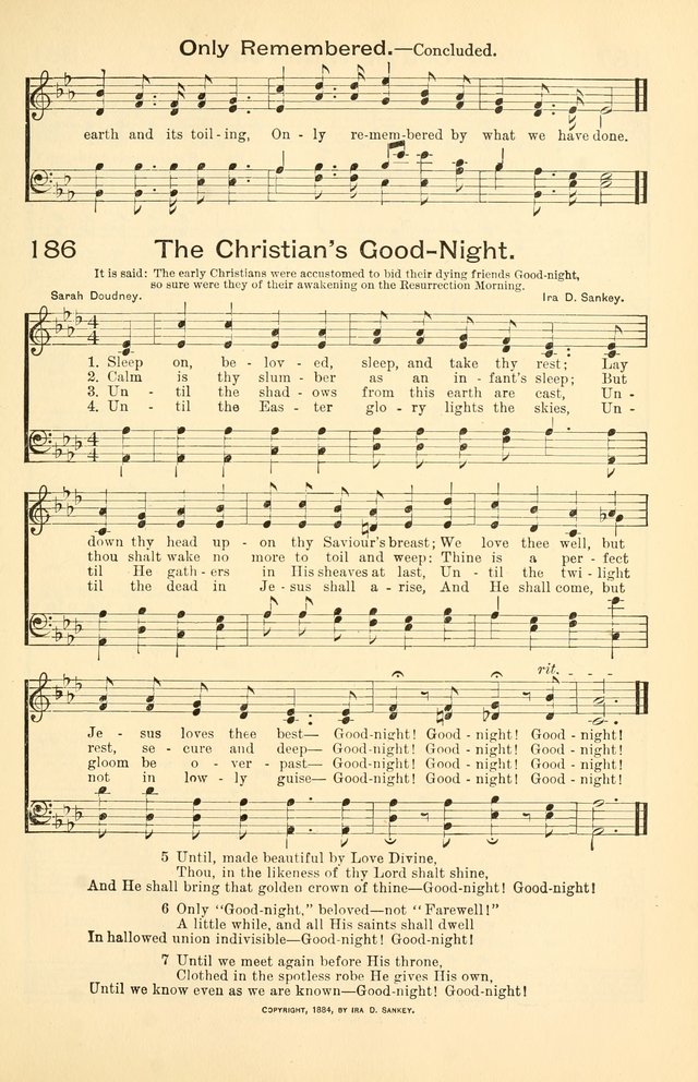 Hallowed Hymns, New and Old 186. Sleep on, beloved, sleep, and take thy