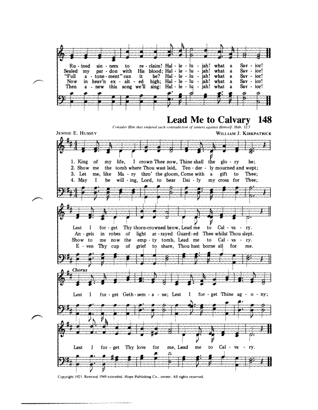 Hymns of Faith 147. "Man of Sorrows," what a name