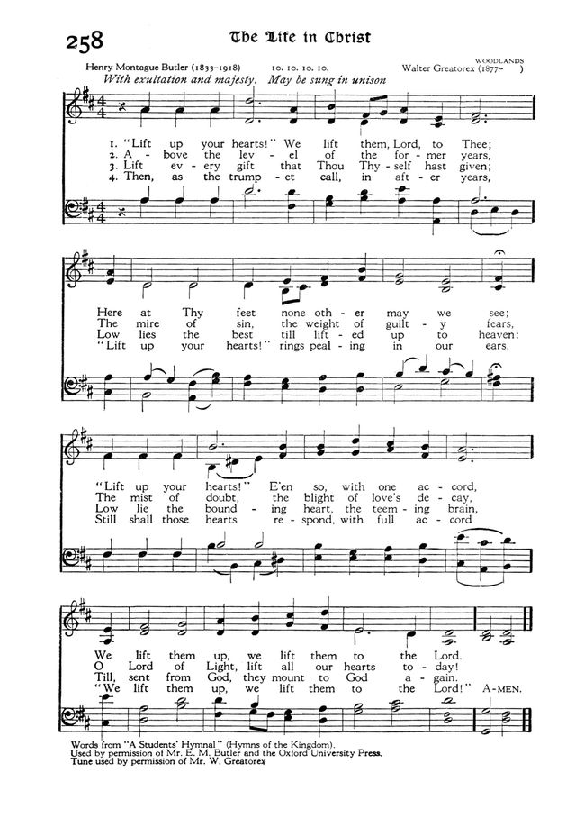 The Hymnal 258. "Lift up your hearts!" We lift them, Lord, to Thee