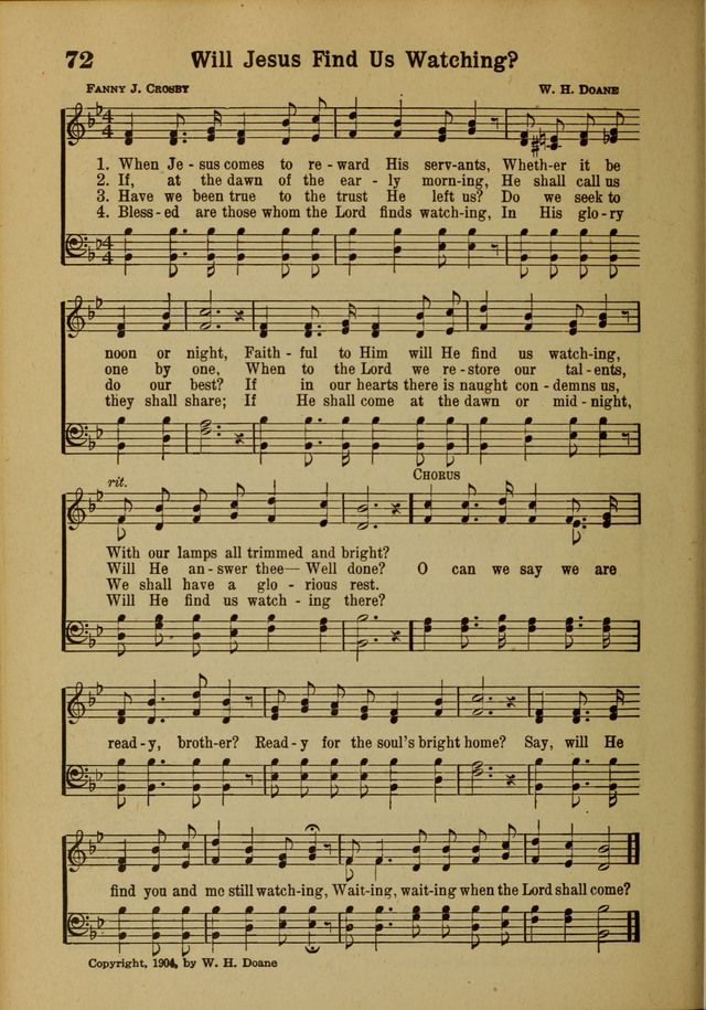 Hymns of Praise for the Church and Sunday School 72. When Jesus comes