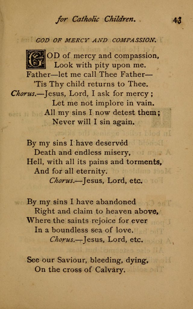Hymns and Songs for Catholic Children 43. God of mercy and compassion