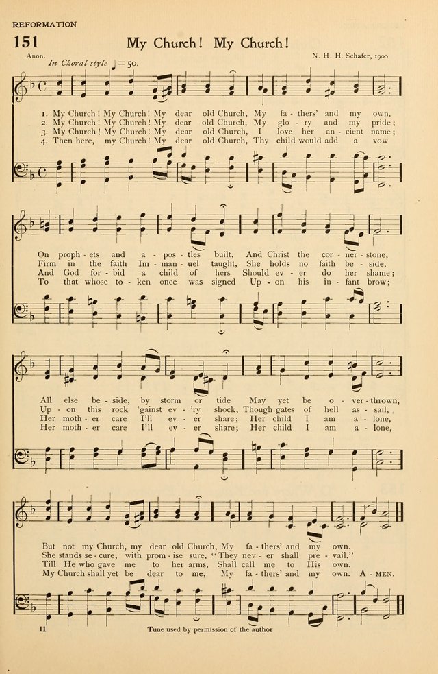 Hymns and Songs for the Sunday School 151. My Church! my Church! my