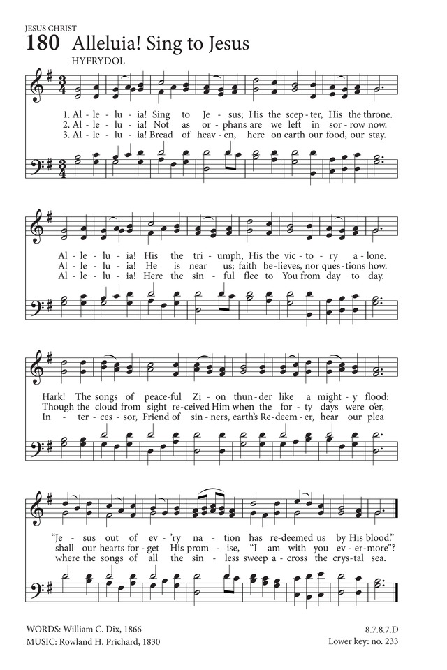 Alleluia! Sing to Jesus