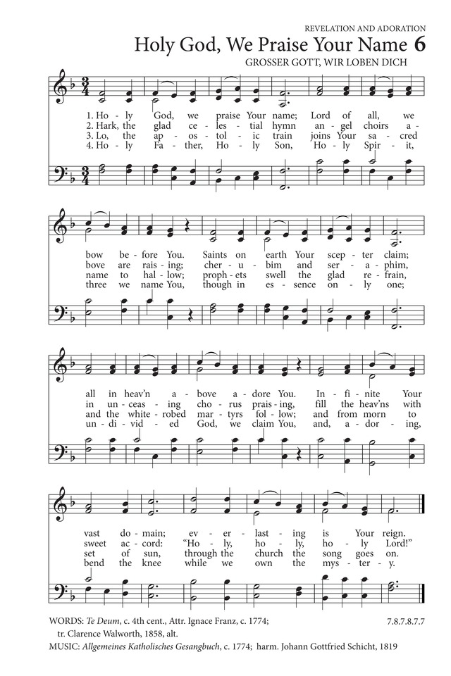 Hymns to the Living God 6. Holy God, we praise Your name