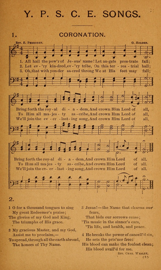 Hymns of Christian Endeavor 1. All hail the power of Jesus' name, Let