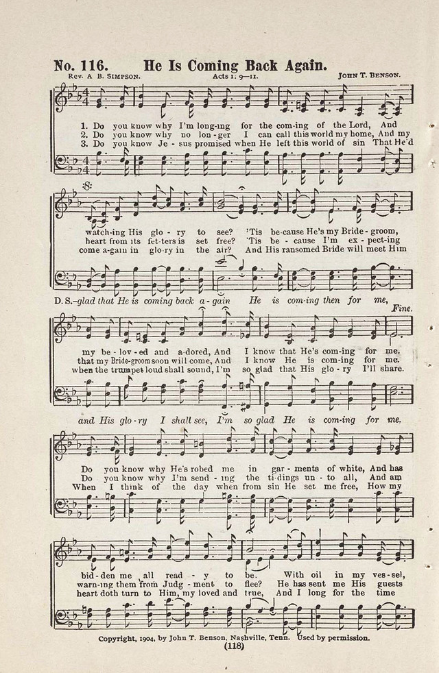 The Joy Bells of Canaan or Burning Bush Songs No. 2 116. Do you know