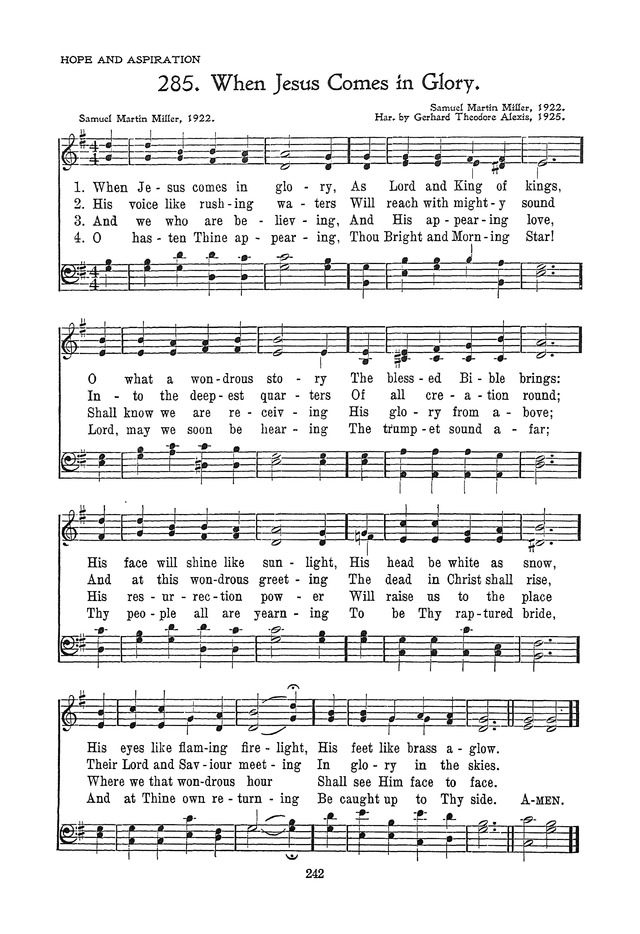 When Jesus Comes in Glory