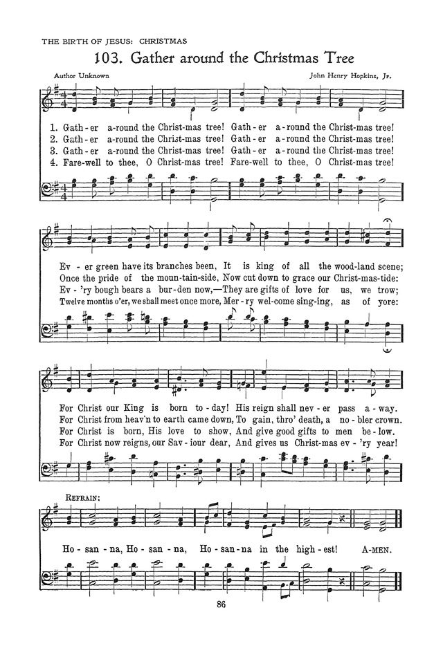 Gather around the Christmas tree! Gather around the Christmas tree