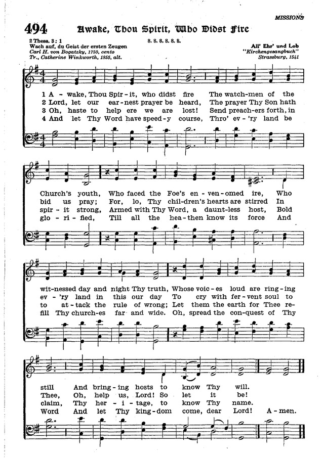 Awake, thou Spirit, who didst fire