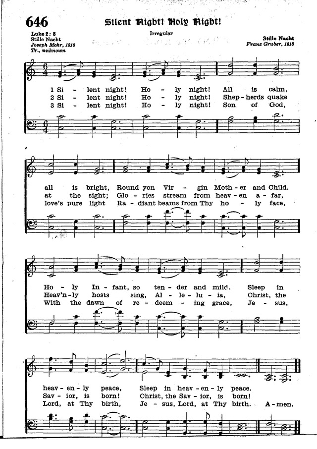 The Lutheran Hymnal 646. Silent night! Holy night!