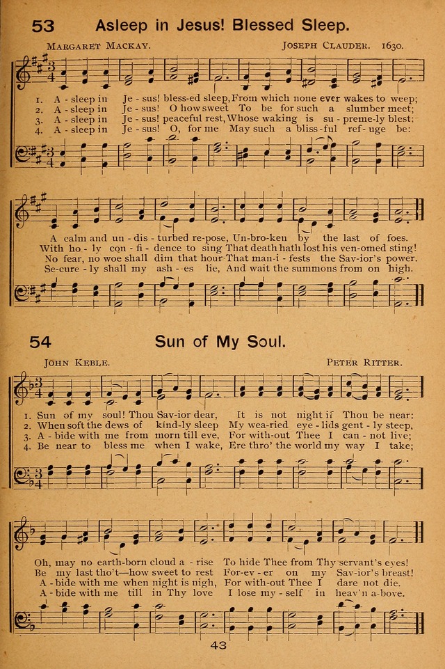 Lutheran Hymnal for the Sunday School 53. Asleep in Jesus! blessed