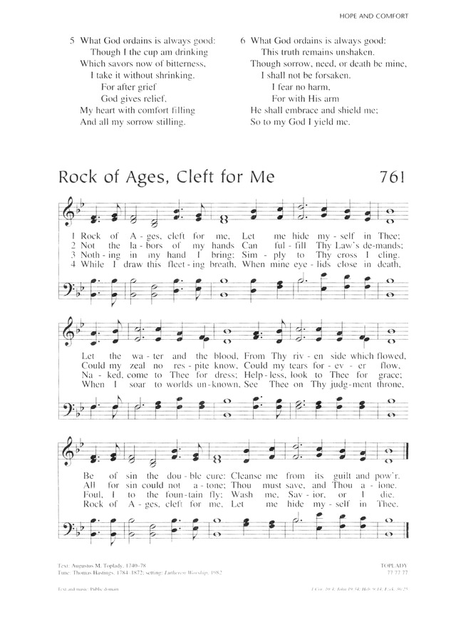 Lutheran Service Book 763. When peace like a river attendeth my way