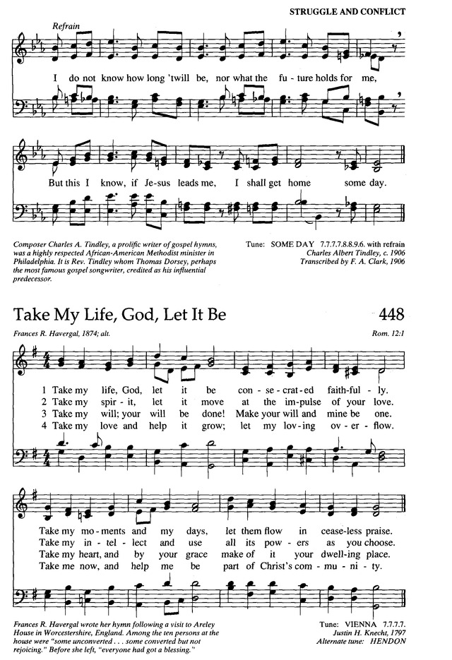 The New Century Hymnal 447. Beams of heaven, as I go