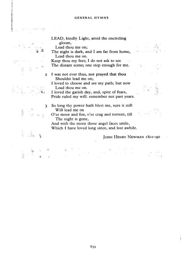The New English Hymnal 392. Lead, kindly Light, amid the encircling gloom