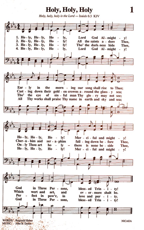 The New National Baptist Hymnal 21st Century Edition 1 Holy Holy