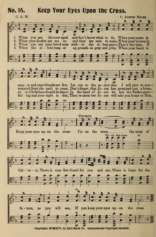 Keep your eyes upon the cross