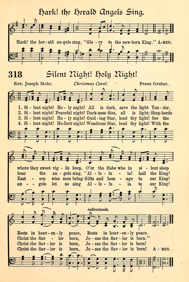 The Popular Hymnal 318. Silent night, holiest night