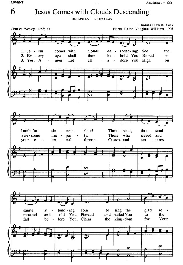 The Presbyterian Hymnal hymns, psalms, and spiritual songs 6. Jesus comes with clouds