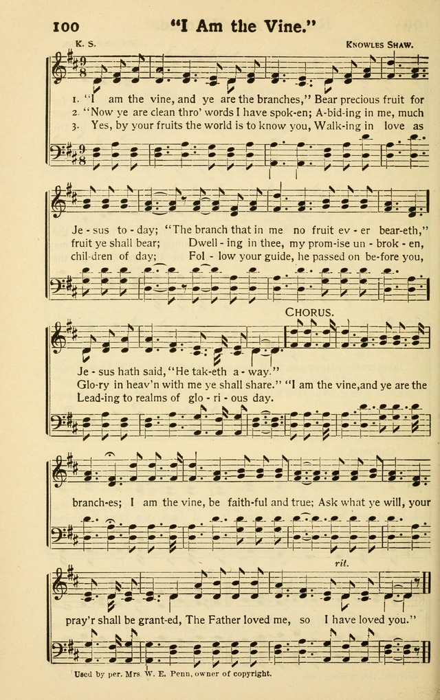 Pentecostal Hymns Nos. 3 and 4 Combined 100. I am the vine, and ye are