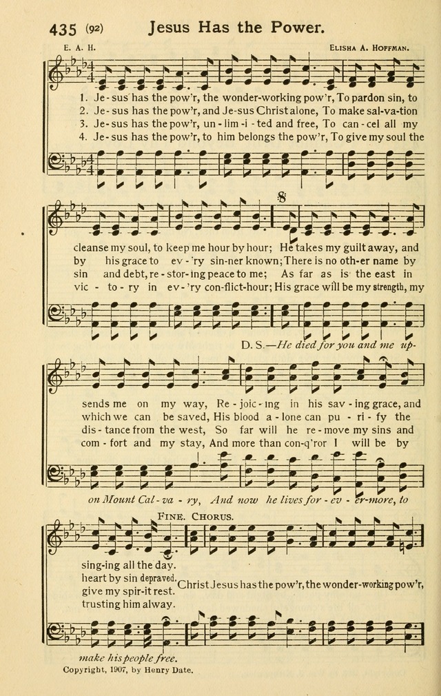 [Jesus has the power, the wonderworking power]