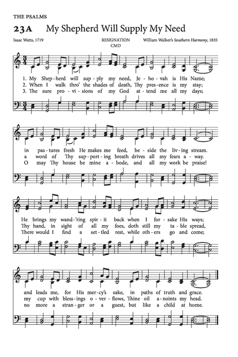 My Shepherd Will Supply My Need | Hymnary.org