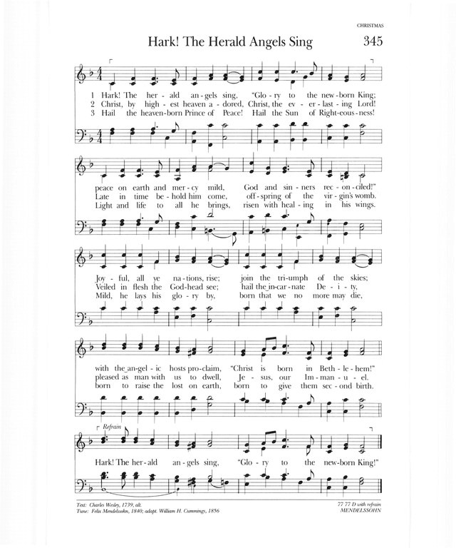 Psalter Hymnal (Gray) 345. Hark! The herald angels sing
